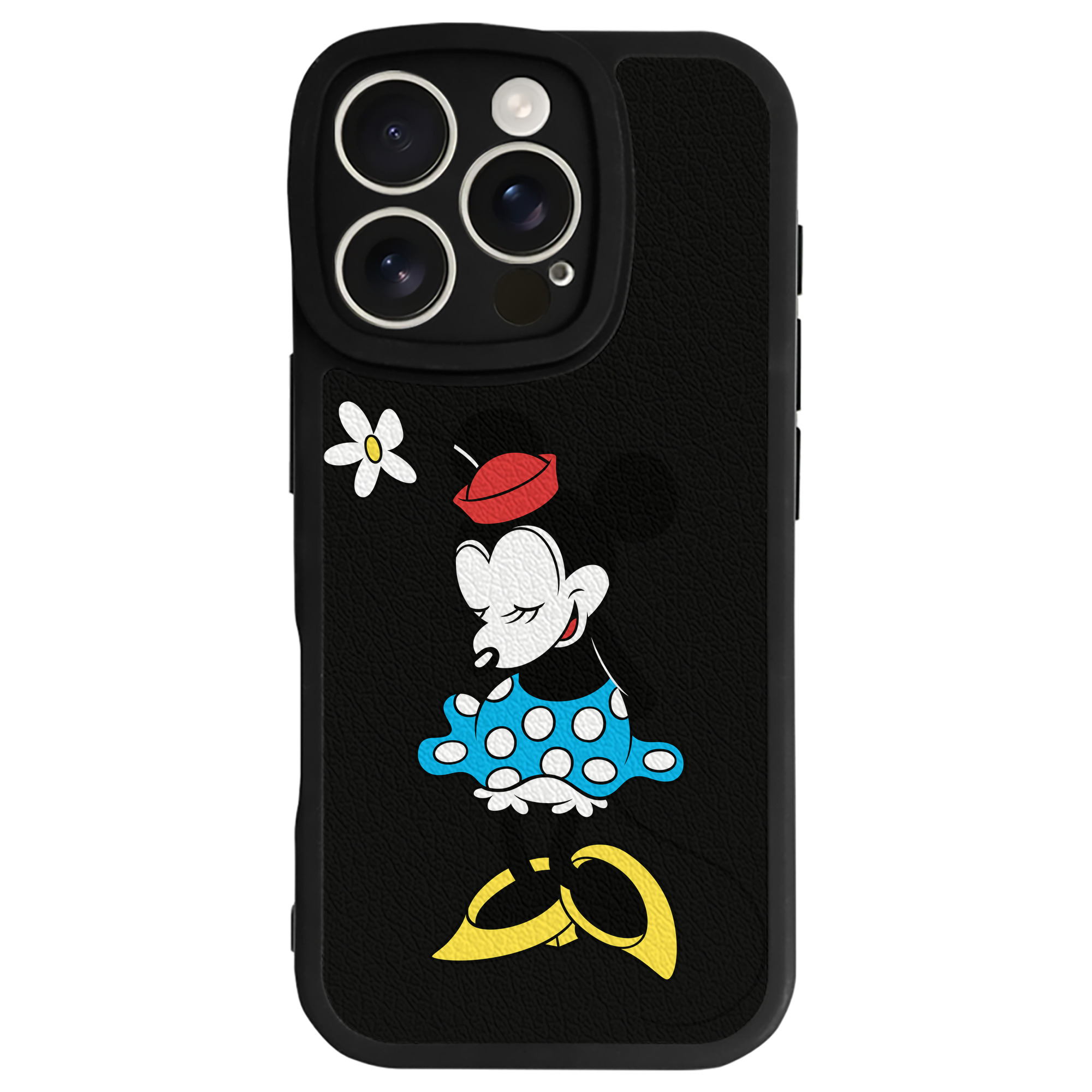 （画像用） ミッキーマウス Mickey Mouse 【iPhone 16シリーズ対応】シリコンスマホケース（レザー調） 材質：シリコン